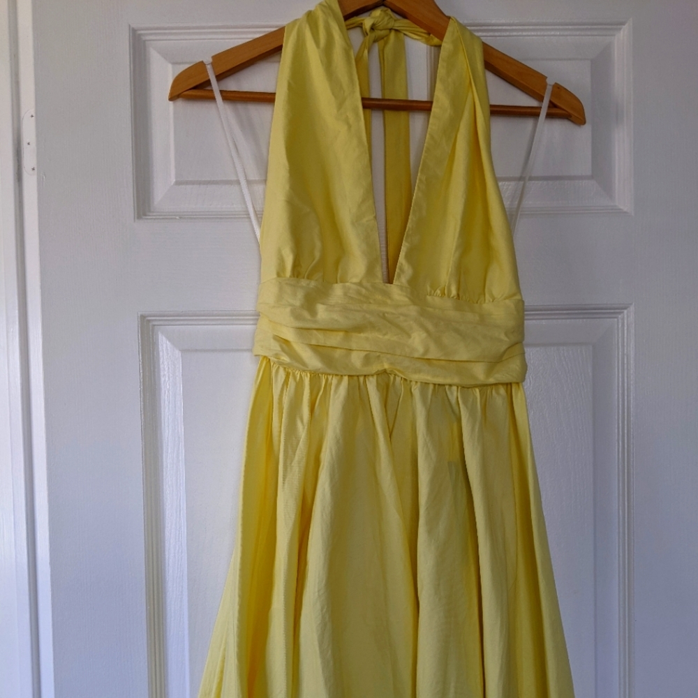 NWT French Connection Yellow Halter dress size 6